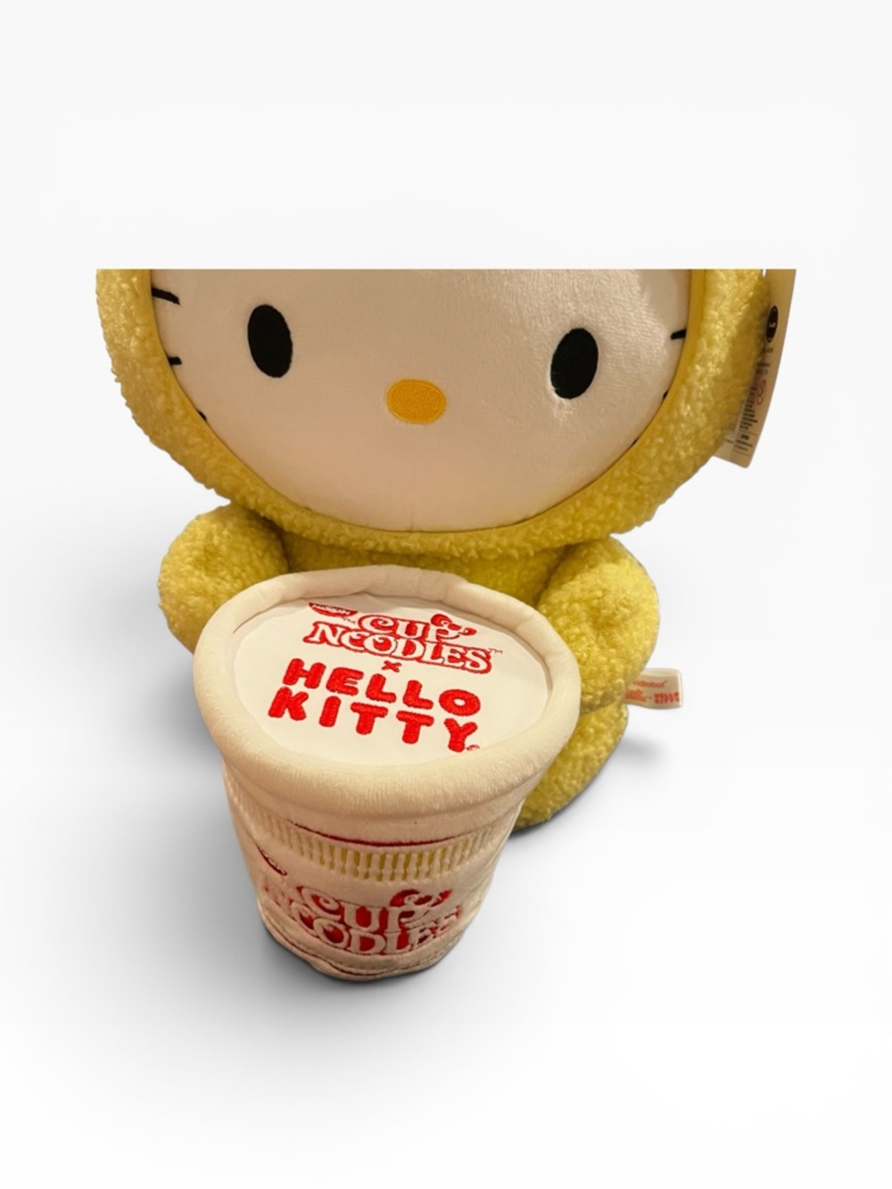 Kidrobot Sanrio Hello Kitty Shrimp Tempura Cup Noodles 13” Plush nissin nwt new - Picture 2 of 10